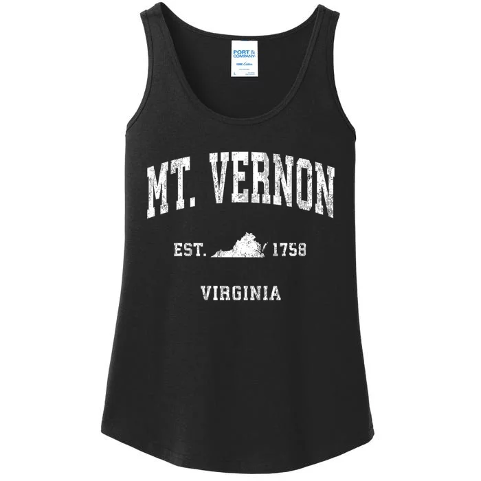 Mt. Vernon Virginia Va Vintage Athletic Sports Ladies Essential Tank