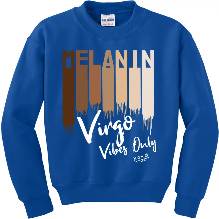 Melanin Virgo Vibes Only Zodiac Sign For Black Gift Kids Sweatshirt