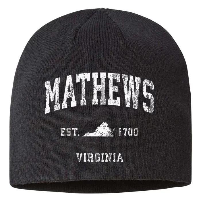 Mathews Virginia VA Vintage Athletic Sports 8 1/2in Sustainable Knit Beanie