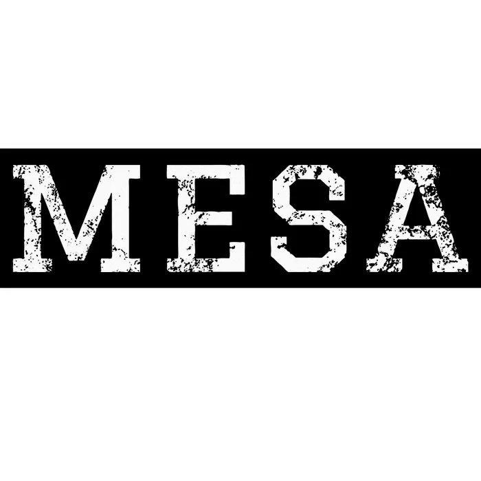 Mesa Vintage White Text Apparel Bumper Sticker