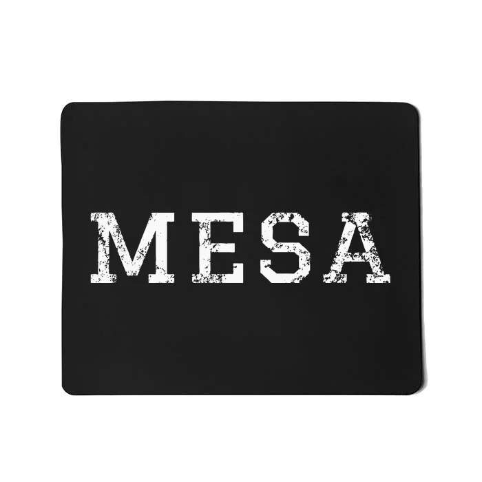 Mesa Vintage White Text Apparel Mousepad