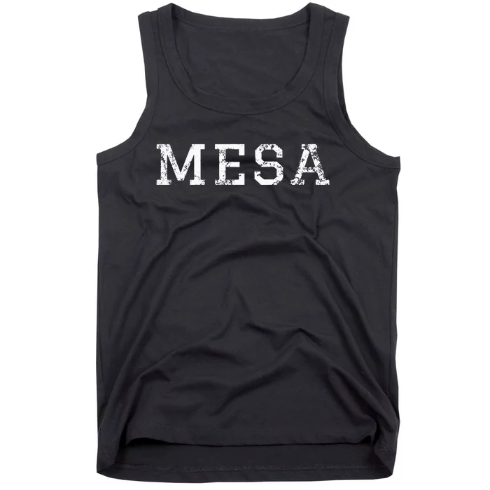 Mesa Vintage White Text Apparel Tank Top