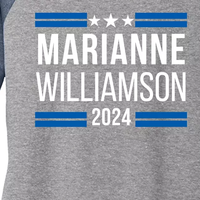 Marianne Williamson 2024, Marianne For President Women's Tri-Blend 3/4-Sleeve Raglan Shirt