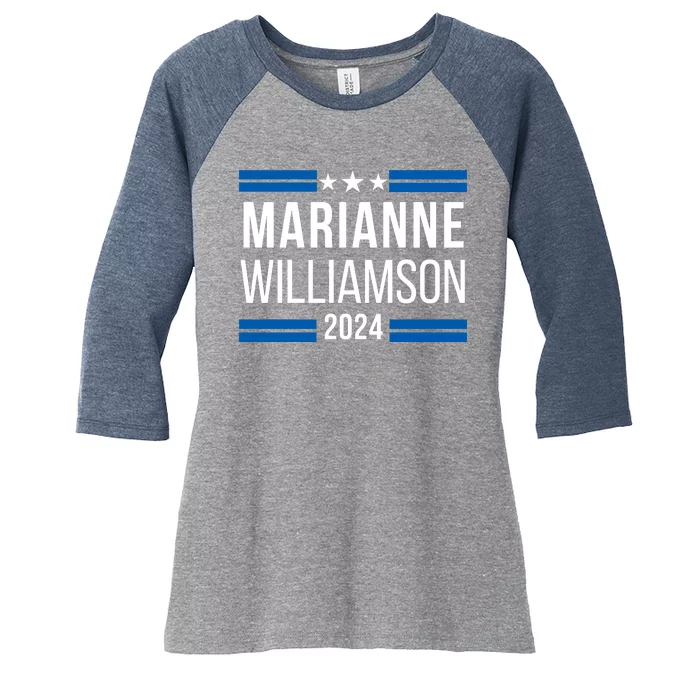 Marianne Williamson 2024, Marianne For President Women's Tri-Blend 3/4-Sleeve Raglan Shirt