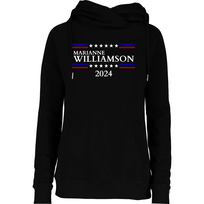 Marianne Williamson 2024 For President Election Womens Funnel Neck Pullover Hood