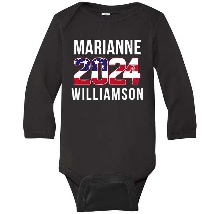 Marianne Williamson 2024 President Men Women Williamson 2024 Baby Long Sleeve Bodysuit