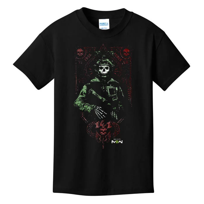 Modern Warfare 2 Ghost Playing Card Portrait Kids T-Shirt