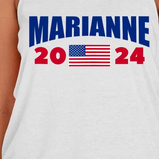 Marianne Williamson 2024 For President Election Women's Knotted Racerback Tank