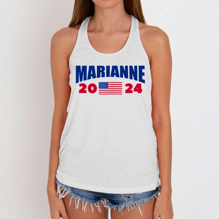 Marianne Williamson 2024 For President Election Women's Knotted Racerback Tank