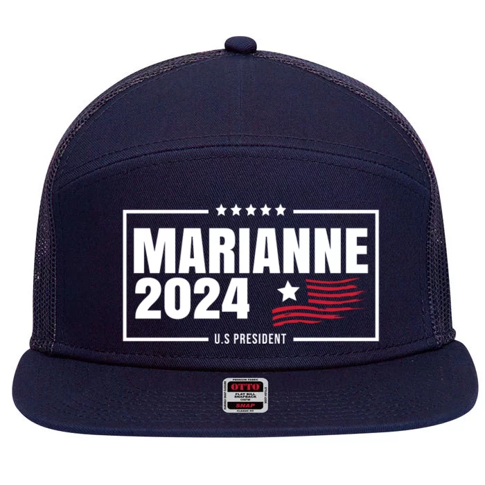 Marianne Williamson 2024 US President 7 Panel Mesh Trucker Snapback Hat