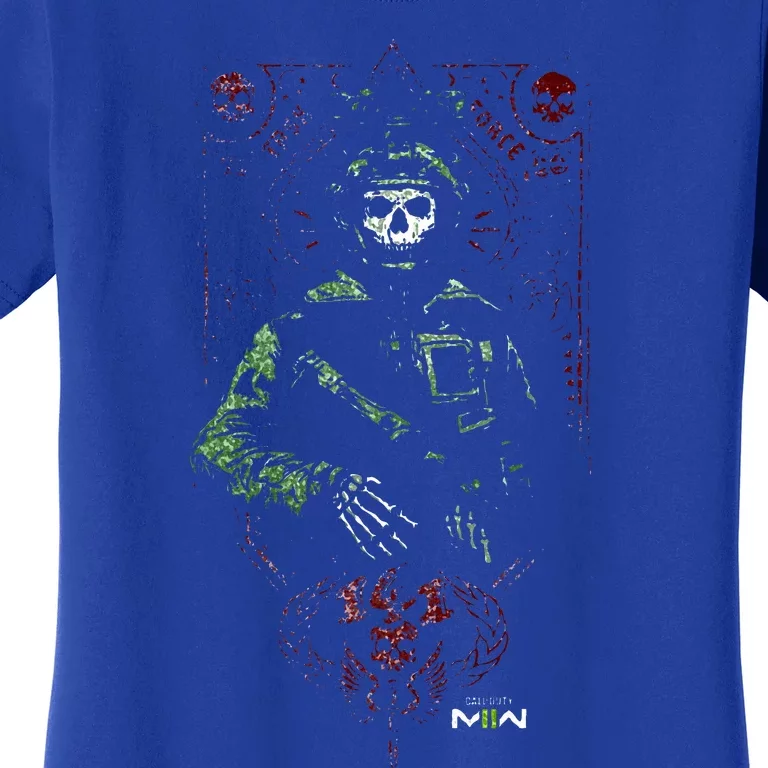 Modern Warfare 2 Ghost Playing Card Portrait Women's T-Shirt