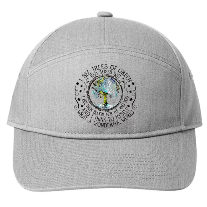 Myself What A Wonderful World 7-Panel Snapback Hat