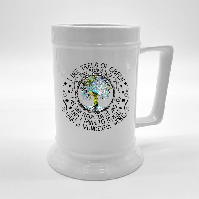 Myself What A Wonderful World Front & Back Beer Stein