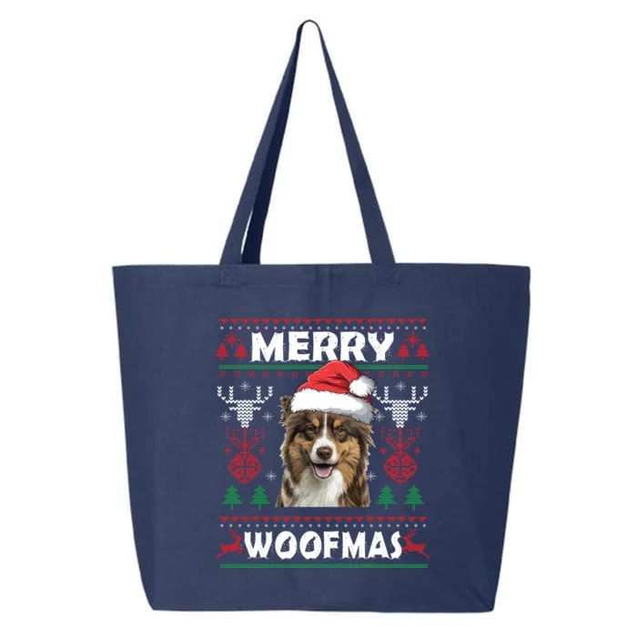 Merry Woofmas Australian Shepherd Christmas Dog Lover Gift Meaningful Gift 25L Jumbo Tote