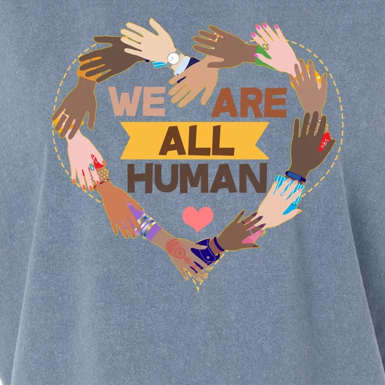 Multicultural We Are All Human Garment-Dyed Women's Muscle Tee