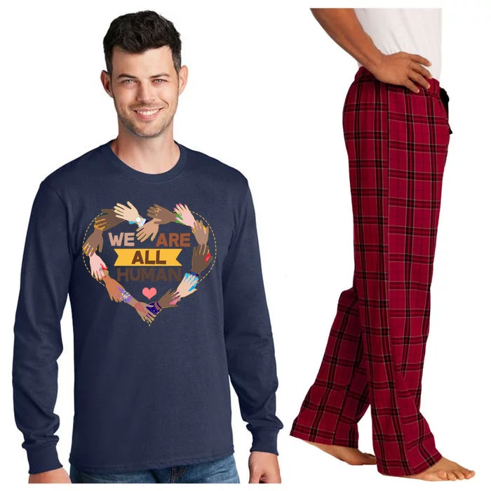 Multicultural We Are All Human Long Sleeve Pajama Set