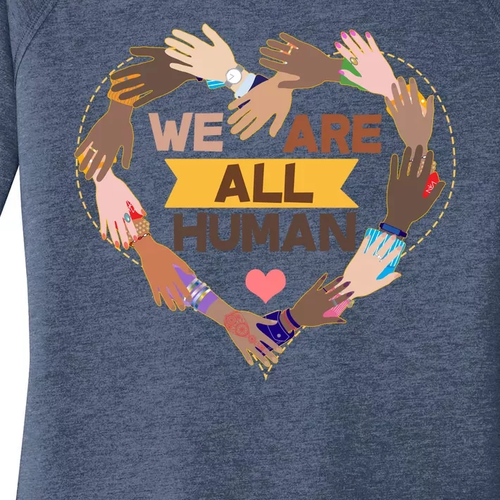 Multicultural We Are All Human Women's Perfect Tri Tunic Long Sleeve Shirt