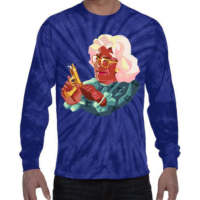 Madea With A Gun Tie-Dye Long Sleeve Shirt