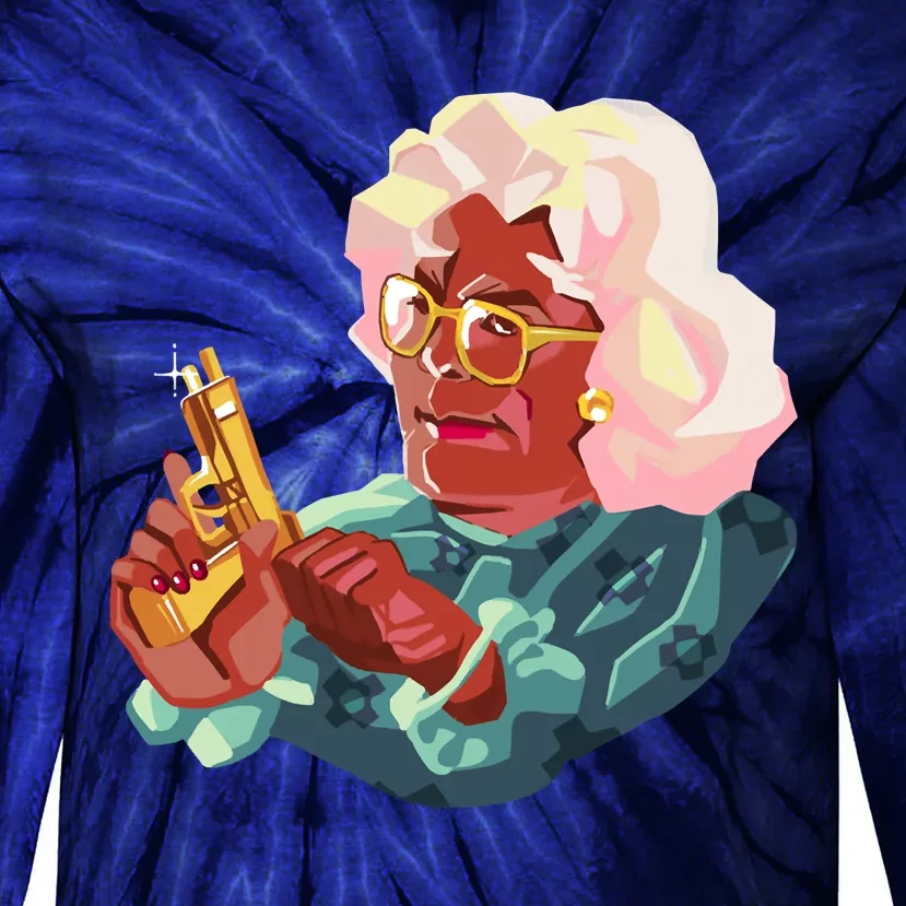 Madea With A Gun Tie-Dye Long Sleeve Shirt