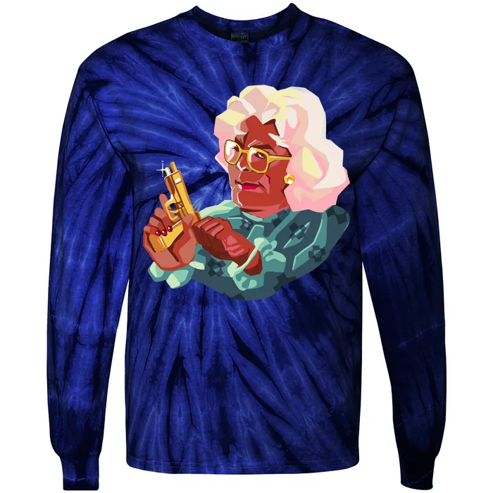 Madea With A Gun Tie-Dye Long Sleeve Shirt