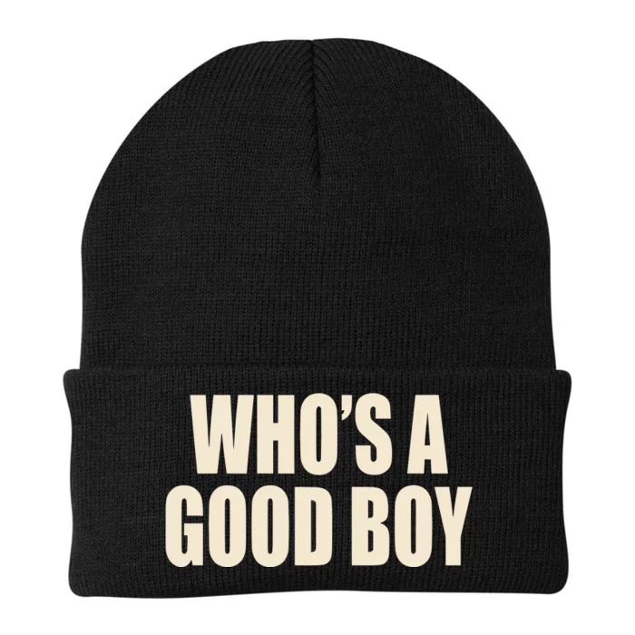 Moximimi WhoS A Good Boy Orange Knit Cap Winter Beanie