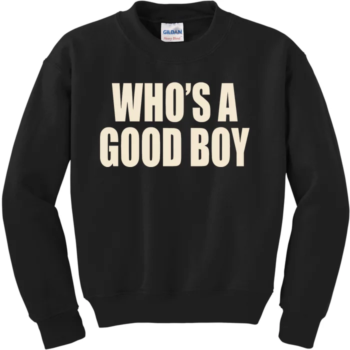 Moximimi WhoS A Good Boy Orange Kids Sweatshirt