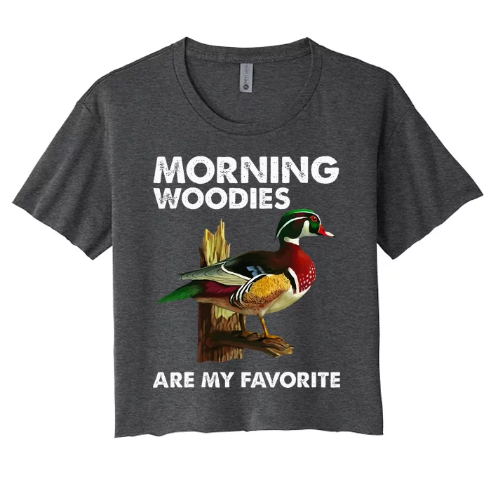 Morning Woodies Are My Favorite Women's Crop Top Tee