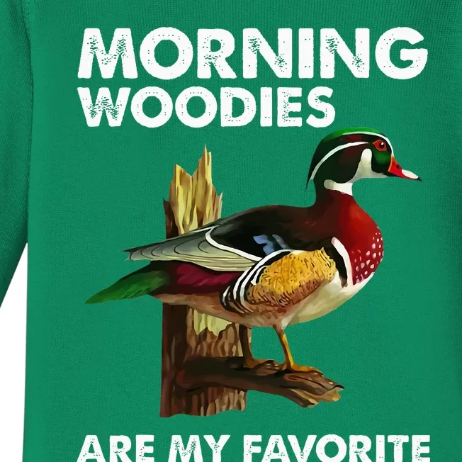 Morning Woodies Are My Favorite Baby Long Sleeve Bodysuit