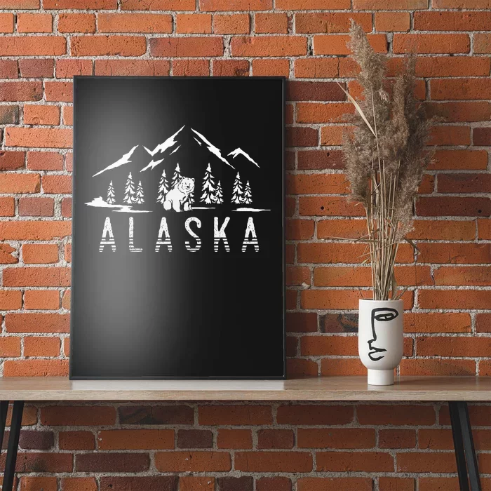 Mountain Wildlife Animal Alaskan Bear Nature Alaska Poster