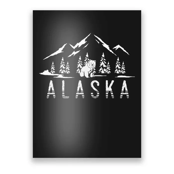 Mountain Wildlife Animal Alaskan Bear Nature Alaska Poster