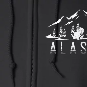 Mountain Wildlife Animal Alaskan Bear Nature Alaska Full Zip Hoodie