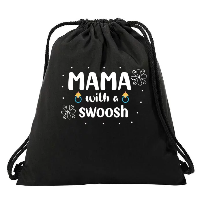 Mama With A Swoosh Drawstring Bag