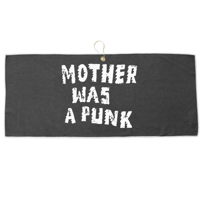 Mother Was A Punk Large Microfiber Waffle Golf Towel