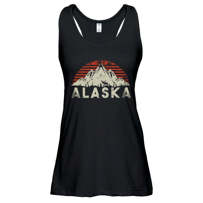 Mountain Wildlife Animal Alaskan Moose Retro Alaska Ladies Essential Flowy Tank