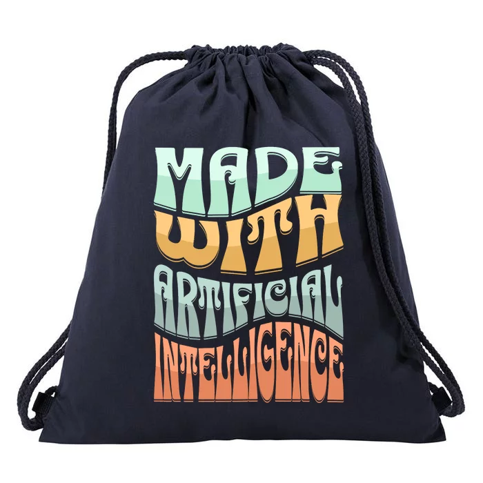 Made With Artificial Intelligence Drawstring Bag