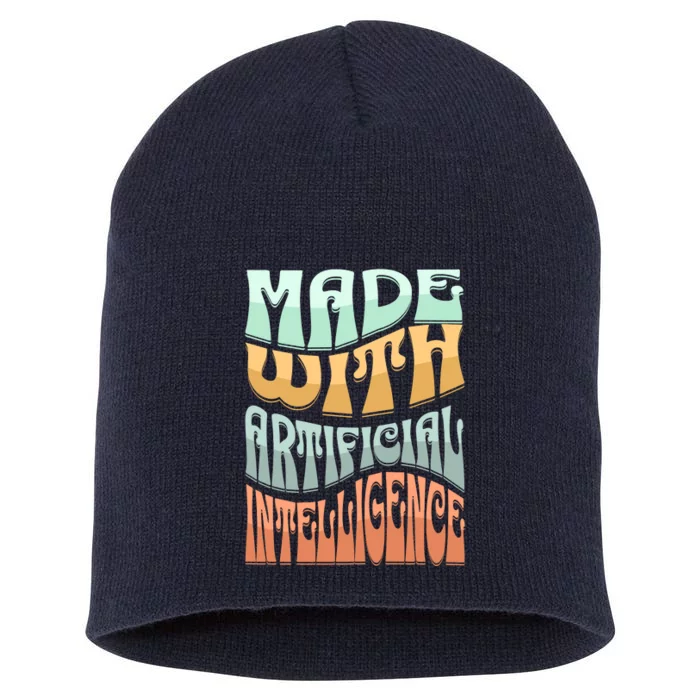 Made With Artificial Intelligence Short Acrylic Beanie