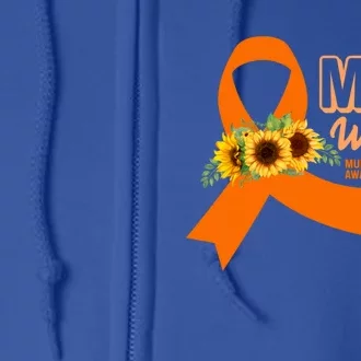 Ms Warrior Awareness Gift Ms Awareness Funny Gift Full Zip Hoodie