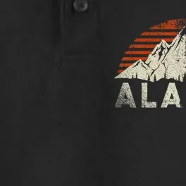 Mountain Wildlife Animal Alaskan Moose Retro Alaska Dry Zone Grid Performance Polo