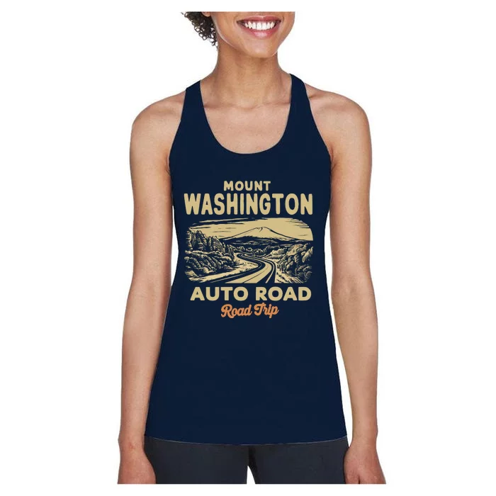 Mount Washington Auto Road Road Trip Adventure Women's Racerback Tank