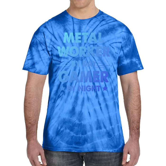 Metal Worker By Day Gamer By Night Gift Tie-Dye T-Shirt