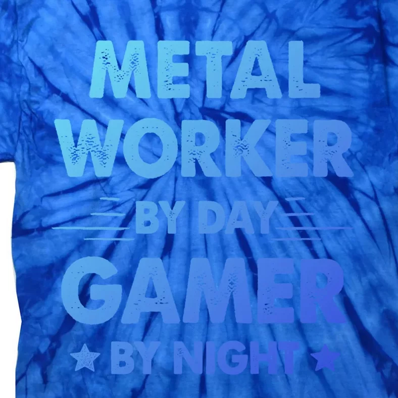 Metal Worker By Day Gamer By Night Gift Tie-Dye T-Shirt