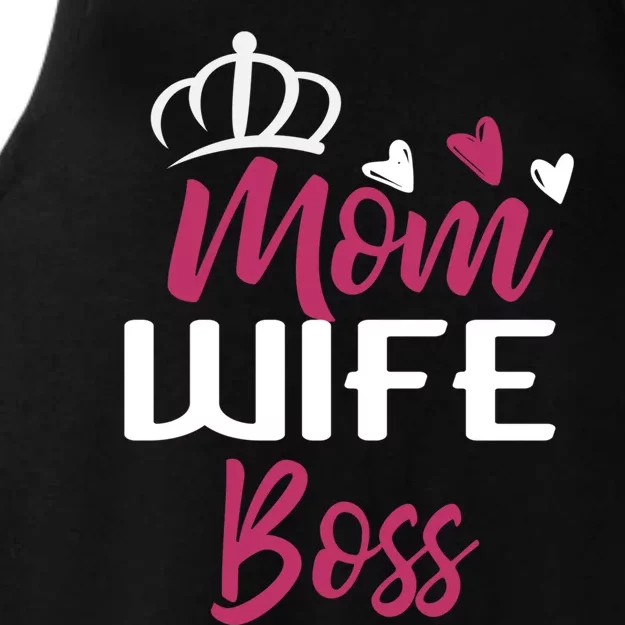 Mom Wife Boss Mom Boss Mom Boss Wife Boss Gift Ladies Tri-Blend Wicking Tank