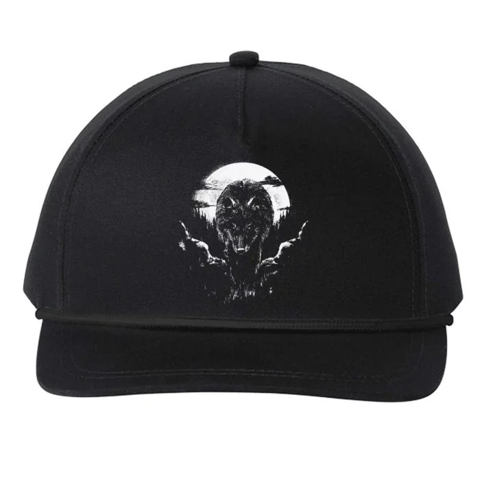 Mysterious World Beauty Wild Lone Nature Lovers Forest Wolf Snapback Five-Panel Rope Hat