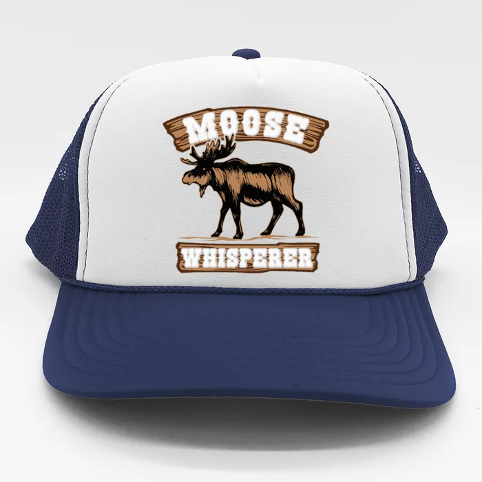 Moose Whisperer Bull Moose Trucker Hat