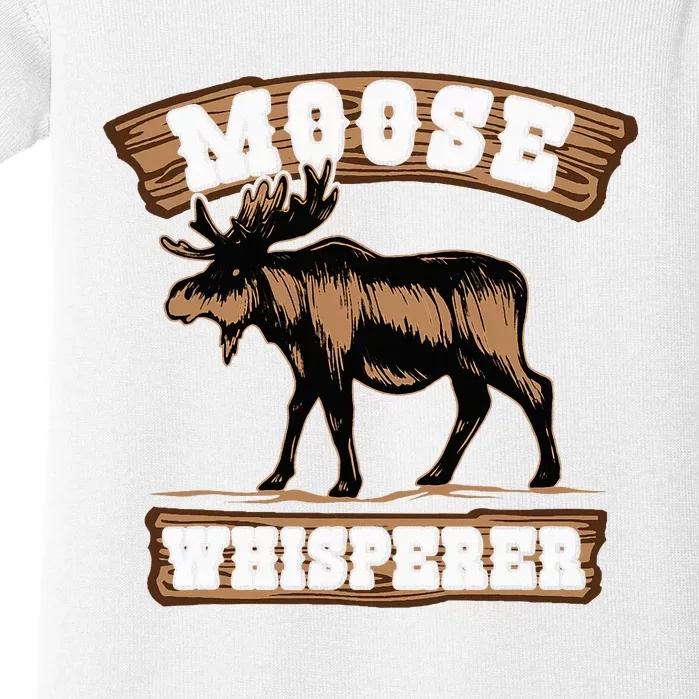 Moose Whisperer Bull Moose Baby Bodysuit