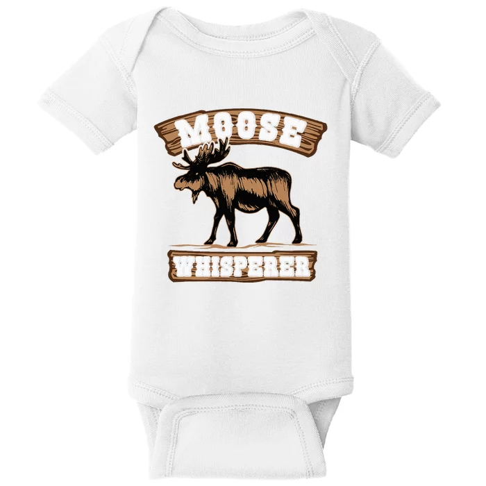 Moose Whisperer Bull Moose Baby Bodysuit