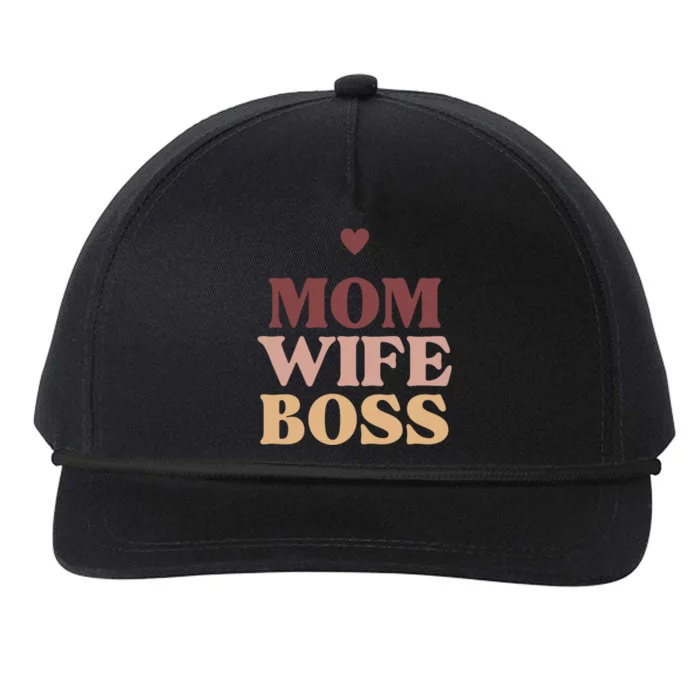 Mom Wife Boss Gift Snapback Five-Panel Rope Hat