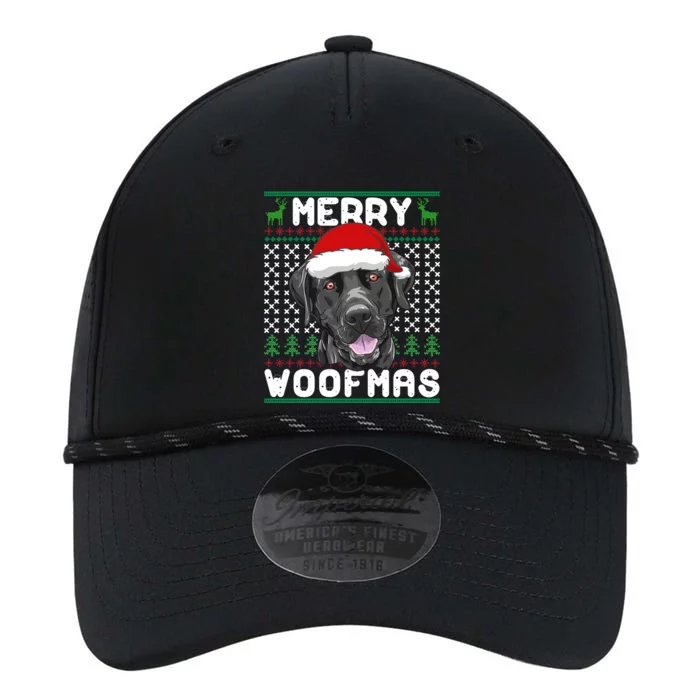 Merry Woofmas Black Lab Christmas Dog Lover Xmas Gift Performance The Dyno Cap