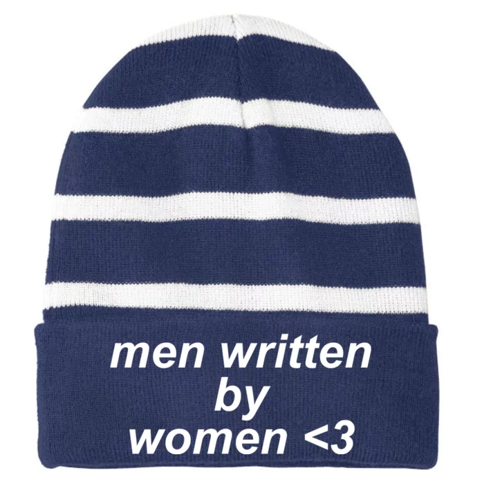 Men Written By Women Striped Beanie with Solid Band