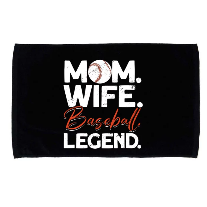 Mom Wife Baseball Legend Cute Gift Baseball Mom Gift Microfiber Hand Towel